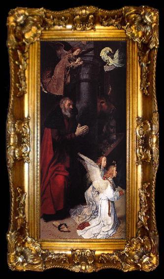 framed  GOES, Hugo van der The Adoration of the Shepherds (detail), ta009-2